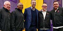 Cretin-Derham Hall :: Joe Mauer Field House Gym Floor Gets New Look