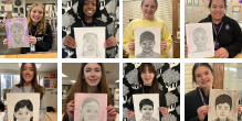 Art Students Finish Memory Project Portraits