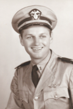 White served in the U.S. Navy during WWII.