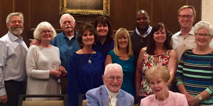 Leo White '37 celebrated his 99th birthday surrounded by family in 2019.